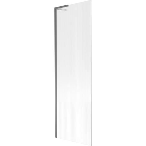 Mexen Next L paratia per vasca da bagno a 1 anta 60 x 150 cm, strisce, metallo gun - 895-060-000-03-09-95 (1/5)