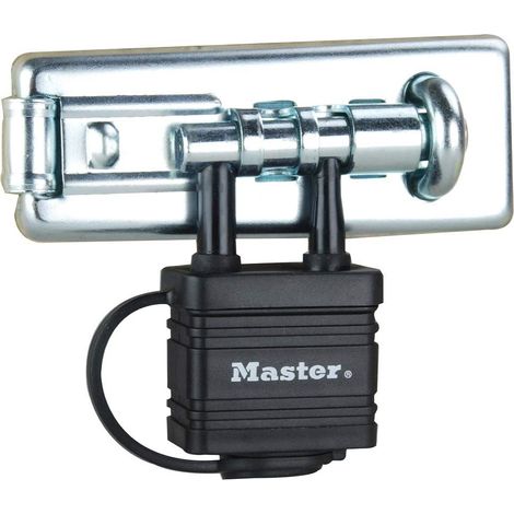 Master Lock Heavy-Duty Bolt Hasp with Integrated Lock – 110mm Security Locking Solution (1/4)