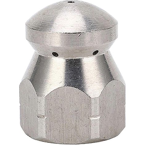 Buse de nettoyeur haute pression 5000 PSI pour le débouchage de canalisations, buse de nettoyage en acier inoxydable, buse ronde
