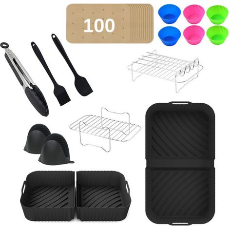 Plaque de cuisson en silicone résistante aux hautes températures pour friteuse à air chaud AF500 (intégrée et séparée) - Accessoires pour friteuse à air chaud 2 en 1 (1/5)