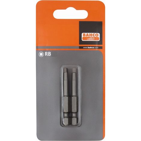 Bahco Embout de tournevis 1/4 standard pour vis Robertson n° 3, 50 mm - 2 pcs/conditionnement blister - 59S/50R3-2P"