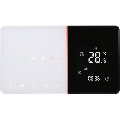 Thermostat programmable 95-240 V, 5+1+1 périodes, écran tactile LCD rétroéclairé, régulateur de température pour le chauffage de l'eau, 5 A (1/4)