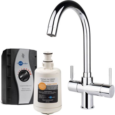 InSinkErator 3 in 1 Kitchen Tap Hot & Cold Chrome + Boiling Tank (1/5)
