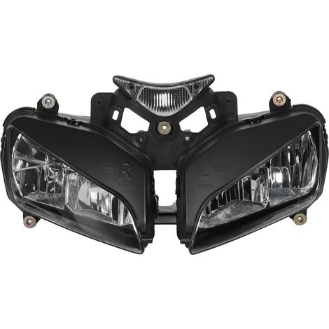 Motorradscheinwerfer-Linsen- und Abdeckungsbaugruppe kompatibel mit Honda CBR1000RR 2004-2007 (1/3)
