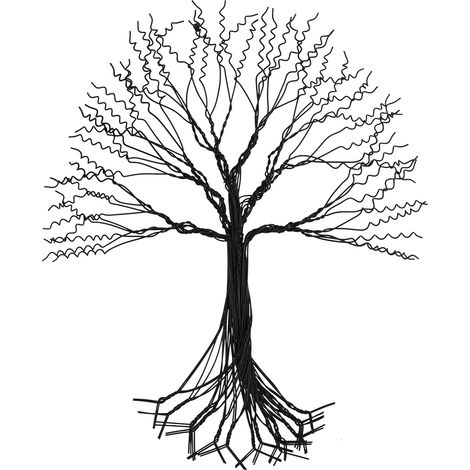 Signes Grimalt Aplique Metal Adorno Pared Adorno Árbol Apliques Metal Gris 2x35x42cm 31154