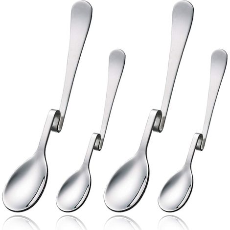 Cuillères à confiture en inox, set de 4 cuillères suspendues (1/4)