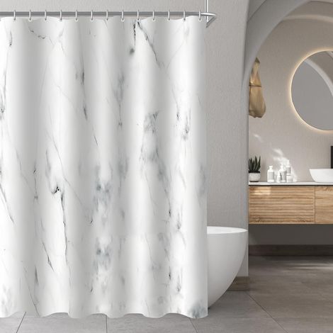 Duschvorhang 100x180cm Marmor Textil Wasserdicht Waschbar Badevorhänge 6 Ösen (1/5)