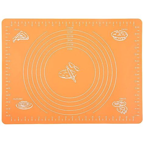 Tapis de cuisson en silicone, tapis de pétrissage de cuisine, tapis antiadhésif pour la farine, tapis de pesée pour la pâte à pâtisserie (1/4)