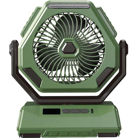 Ventilateur de camping extérieur rechargeable 6000 mAh, ventilateur oscillant de plafond - B-- (1/5)