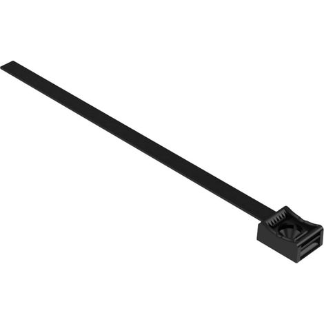 Hebotec Embase auto-agrippante pour grouper, avec embase, à visser partie velours et partie agrippante (l x H) 7.5 mm x (1/3)