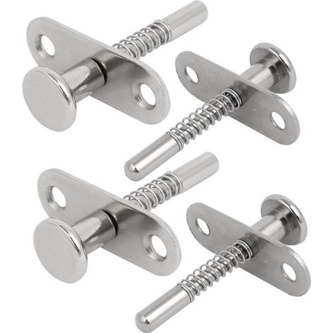 4 pièces Krippe Edelstahlfeder Schnellverschluss Pin 5mm Durchmesser w Platte (9d16a6f0887f6c6a741f7 (1/4)