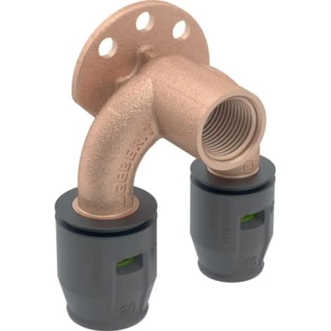 Geberit PushFit Raccordo a squadra doppio 90°, DN 15, dø 20 mm, 651.274.00.1