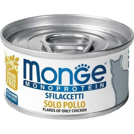 Monge Cat Monoprotein Sfilaccetti Solo Pollo - Monge Cat Monoprotein Sfilaccetti Solo Pollo - Lattina Da 80 Gr (1/2)
