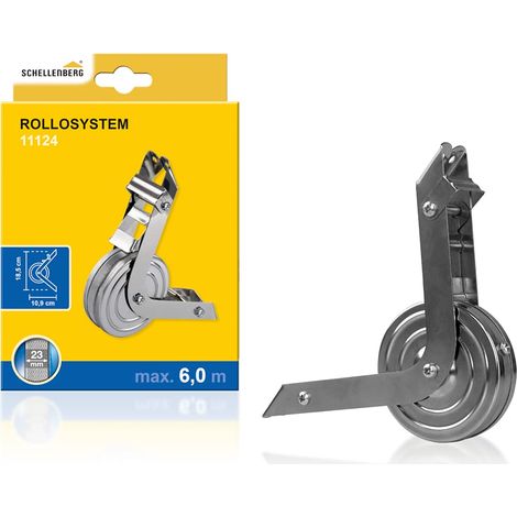 Schellenberg 11124 Avvolgitore tapparella metallo, spaziatura dei fori da 18,5 cm, per tapparelle avvolgibili, montaggio in superficie (1/4)