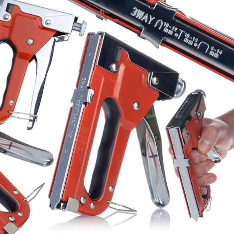 Grapadora Tapicera Red Killer – Metal Lacado Duradera  Grapas 4-14 mm Tipo 53 Capacidad 115  Tejido Madera Carton (1/5)