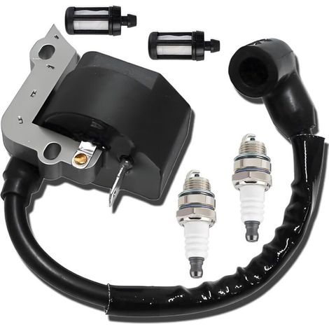 Bobine d'allumage FS38 FS55 pour STIHL FS45 FS55R HS45 FS46 FC55 HL45 KM55 KM55C HS45, débroussailleuse, taille-haie 4140 400 1307, 1300 avec bougie BPMR7A - (1/5)