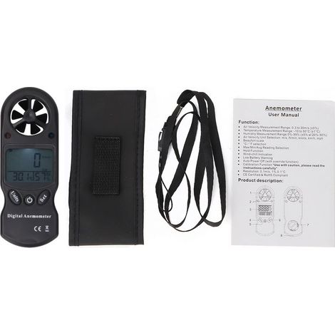 TL-300 Mini thermomètre, hygromètre et anémomètre numérique multifonction portable 3 en 1 (1/5)