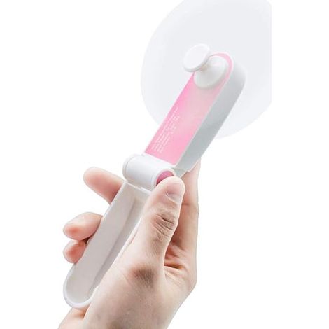 1 mini ventilateur de table pliable (rose), petit ventilateur portable rechargeable par USB, ventilateur USB personnel et léger pour la maison, le bu (1/5)
