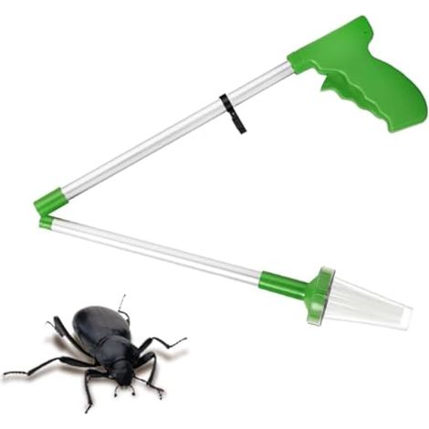 Attrape-araignées à long manche  Attrape-insectes pliable en alliage d'aluminium à longue main, attrape-cafards, attrape-insectes pliable, attrape-insectes, outil de piège Araig (1/4)