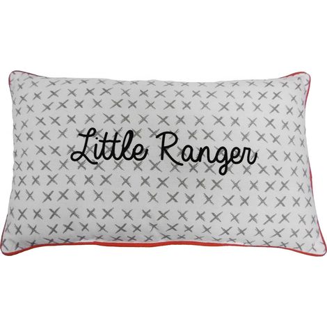 Coussin imprimé texte en coton 30x50cm (1/2)
