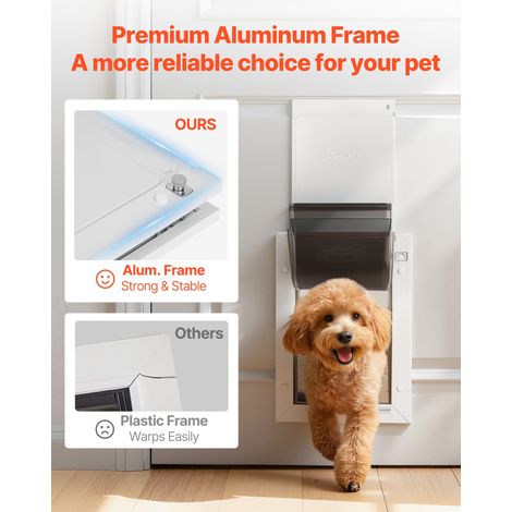 Porte pour Animaux de Compagnie, Chatière à Triple Rabat Magnétique, Trappe pour Chien et Chat, Cadre en Alliage d'Aluminium et Pan… (1/5)