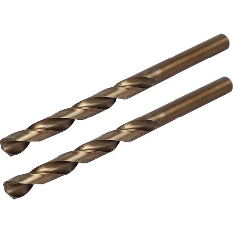 7mm Bohrdurchmesser 110mm Länge M35 HSS Kobalt Rundschaft Spiralbohrer 2st (1/3)