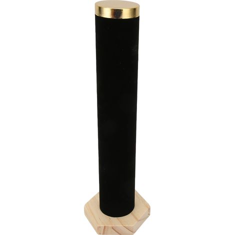 Présentoir vertical en velours noir pour bracelets, montres, bijoux, serre-têtes, etc., idéal pour la chambre à coucher. (1/5)