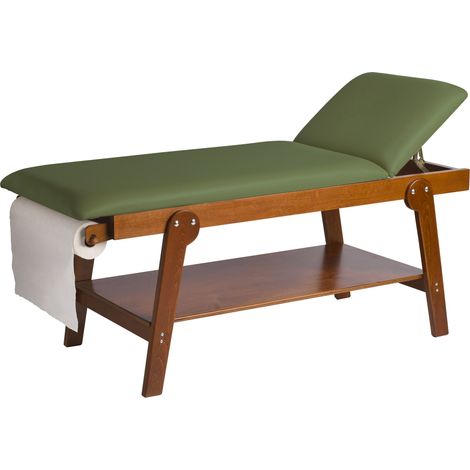 Lettino da Massaggio Visita Fisioterapia Fisso 2 Sezioni 190x70x75 cm 250Kg Verde (1/4)