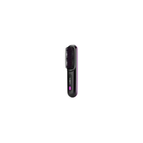 Lisseur MDUG, peigne lisseur portable sans fil, chauffage rapide, température constante, conception anti-brûlure (noir) (1/5)