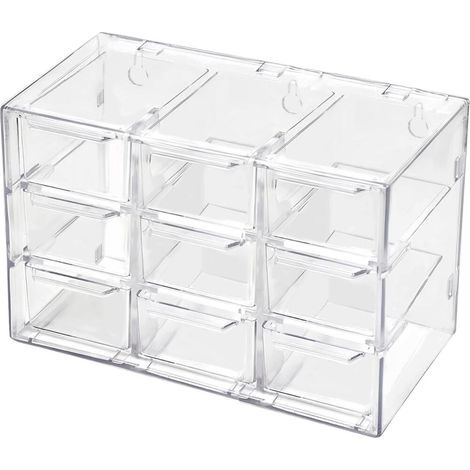 Petits Tiroirs De Rangement Transparents Mini Boîte de Rangement Bureau Organiseur de Bureau en (1/5)
