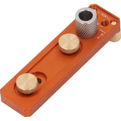Kit de gabarit de perçage pour profilé aluminium, guide à trou unique, avec foret étagé M6 fraisé, 30 et 20 glissières (1/5)