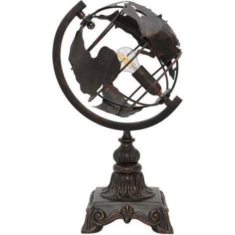 Lámpara de mesa mauro ferretti metal negro 24x20x40 cm 40 W