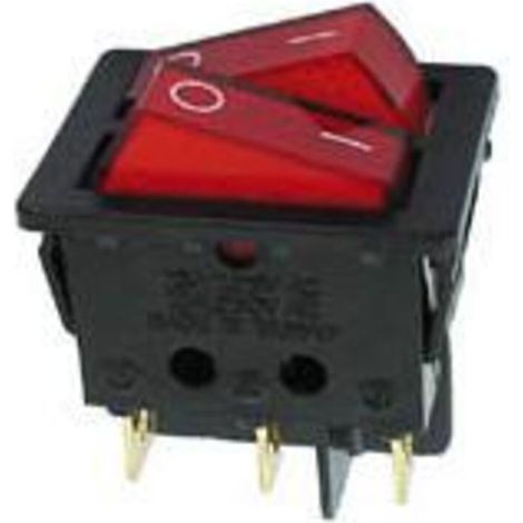 Interrupteur À Basculer - DPST 10 A 250 V CA - Témoin Néon Rouge - Pour Commande Électrique - 1 Pièce (1/2)