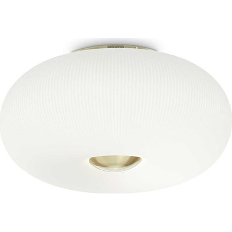 Plafoniera Moderna Arizona Vetro Bianco 5 Luci Gx53 9W 3000K Luce Calda (1/3)