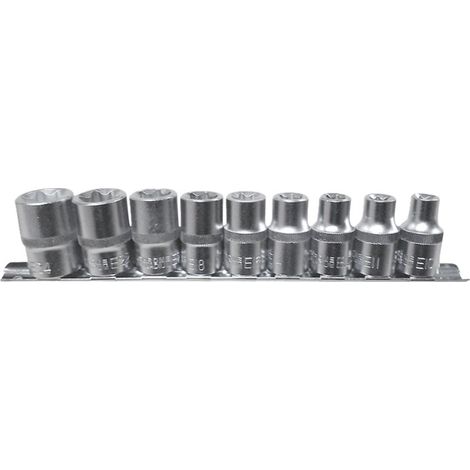 Set Torx-Nüsse für Ratsche 1/2" E10-24 9-teilig auf Band S10630