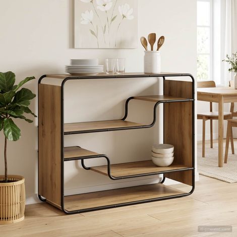 Aparador Roble artisan 98 x 37,5 x 75,5 cm Madera de ingeniería (1/4)