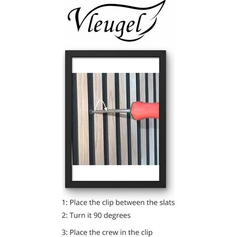 Clips muraux acoustiques - Noir - Plastique - Vis - Support photo - Clip de panneau mural acoustique
