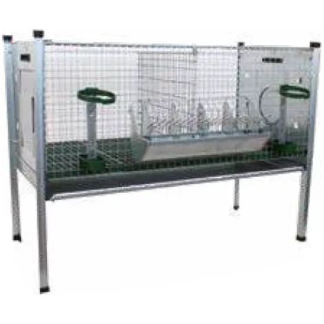 Conigliera Eko 200006 Ropet 2 scomparti ingrasso cm 102x51x42/80 sovrapponibile (1/6)