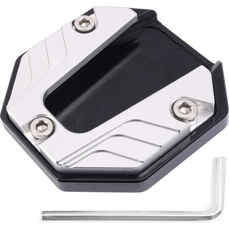 (Blanc, 1 pièce) Extension de béquille latérale pour moto, en alliage d'aluminium, accessoire universel maxpower (1/4)