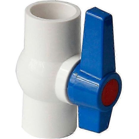 Accessoires de réparation : 10 vannes à bille en PVC 32 mm, filetage femelle 1", vanne à globe pour alimentation en eau et irrigation, blanc.