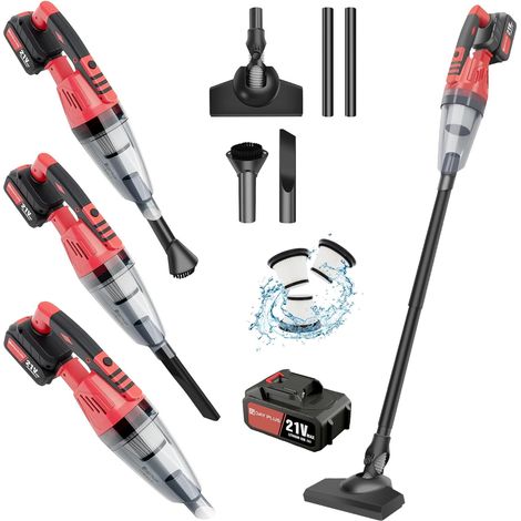 Aspirateur à main, puissance d'aspiration de 5500Pa, avec éclairage LED, sans fil, humide et sec, équipé d'un filtre HEPA lavable, conception de sac sans poussière, adapté aux voitures et aux maisons.