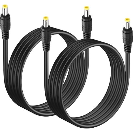 Câble d'adaptateur d'alimentation DC de 1,5 m, rallonge d'alimentation de caméra de surveillance mâle à mâle DC 5,5 x 2,5 mm pour caméra de surveillance, bande lumineuse LED (1/5)
