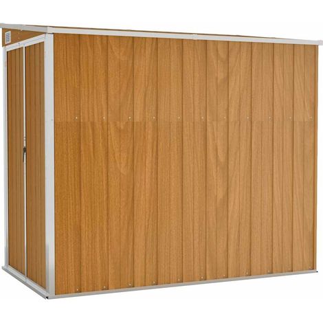 Maison Exclusive - Capanno Giardino a Parete Marrone 118x194x178cm Acciaio Zincato