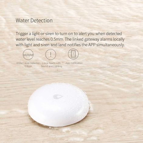 Détecteur de fuites d'eau Aqara, sans fil, intelligent, étanche, avec alarme et application de contrôle à distance pour la sécurité de votre maison connectée. (1/5)