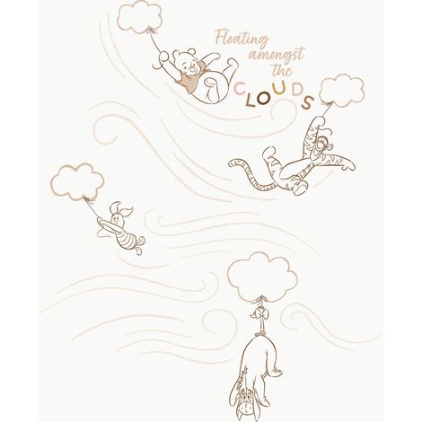 Papier peint panoramique - Disney Winnie l'ourson A Bluster Day - Taille: 200 x 250 cm