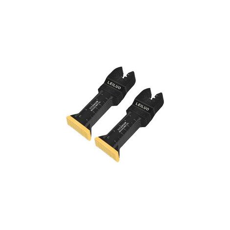Confezione da 10 - Lama oscillante - Accessorio multiutensile - Taglia legno e chiodi incassati - Rivestimento in titanio resistente - Per ristrutturazioni e riparazioni - Argento - 70 mm (1/5)