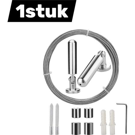 stainless steel clothesline for shower curtains and curtain hanging with durable tension system, silver (1/5)