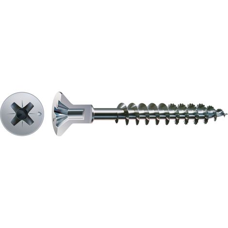 Spax Universalschraube 5 x 80 mm Senkkopf Kreuzschlitz Z Vollgewinde S-Spitze WIROX A3J 100 Stk (1/5)