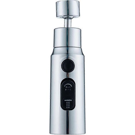 Rallonge universelle réglable pour robinet de lavabo de salle de bain, bec de robinet à connexion rapide avec finition argentée (1/4)