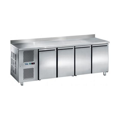 Table Réfrigérée Positive 4 Portes - Avec Dosseret - 420 L - Sofraca
